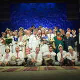 Артысты і творчыя супрацоўнікі тэатра імя Якуба Коласа пасля спектакля. 21 верасня 2025 года
